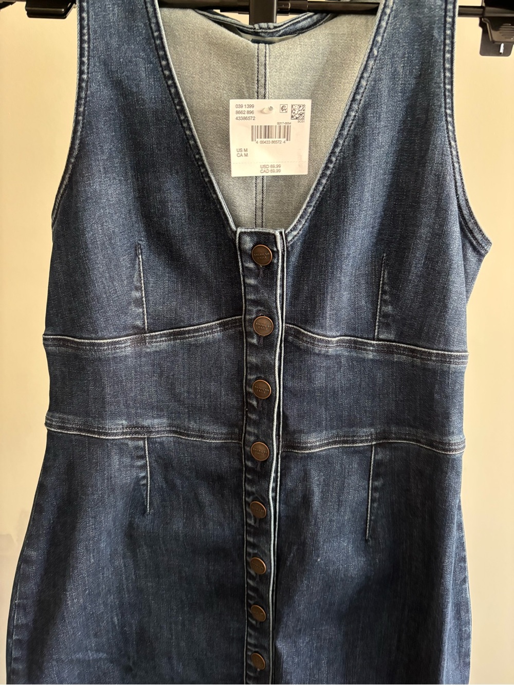American Eagle Outfitters Blue Denim Midi Dress - Picture 3 of 5